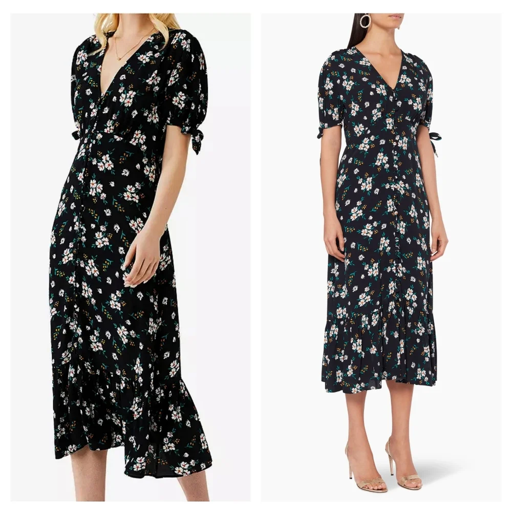 GHOST Maddy Floral Midi Romantic Dress - Picture 1 of 12